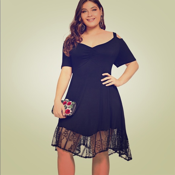 cold shoulder plus dress